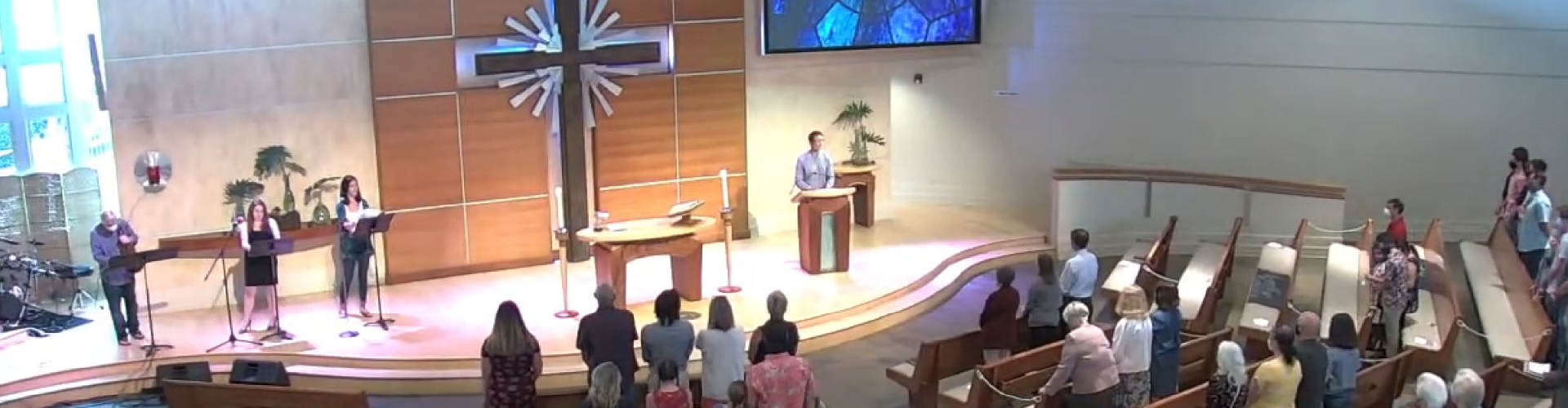 view of Sanctuary during worship service