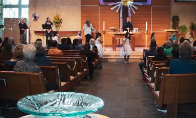 View from entrance to Sanctuary during Communion